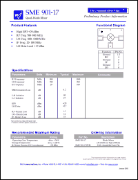 datasheet for SME901-17-PCB by Watkins-Johnson (WJ) Company
