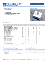 datasheet for SME1400B-13-PCB by Watkins-Johnson (WJ) Company