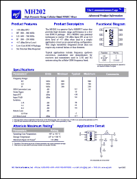 datasheet for MH202 by Watkins-Johnson (WJ) Company