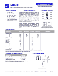 datasheet for MH203 by Watkins-Johnson (WJ) Company