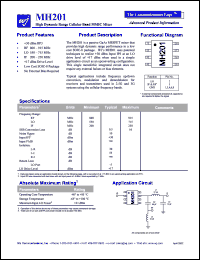 datasheet for MH201 by Watkins-Johnson (WJ) Company