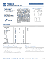 datasheet for MH102 by Watkins-Johnson (WJ) Company