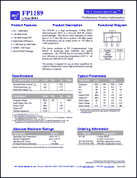 datasheet for FP1189 by Watkins-Johnson (WJ) Company