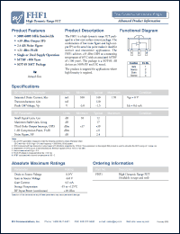 datasheet for FHF1 by Watkins-Johnson (WJ) Company