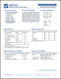 datasheet for AH102-PCS by Watkins-Johnson (WJ) Company