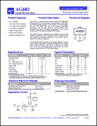datasheet for AG603-89PCB by Watkins-Johnson (WJ) Company