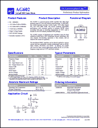 datasheet for AG602-89PCB by Watkins-Johnson (WJ) Company