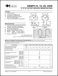 datasheet for RKBPC35-01/W by 