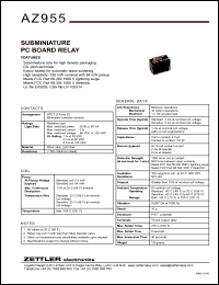 datasheet for AZ955-1C-5DSE by 