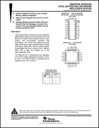 datasheet for SN54HC240J by Texas Instruments