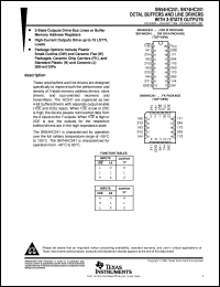 datasheet for SN54HC241J by Texas Instruments