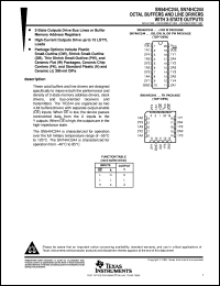 datasheet for SN54HC244J by Texas Instruments