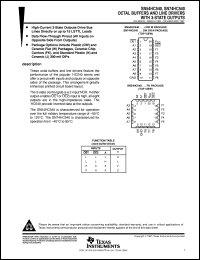 datasheet for SN54HC540J by Texas Instruments