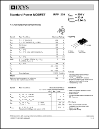 datasheet for IRFP254 by 