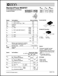 datasheet for IXTH10P50 by 