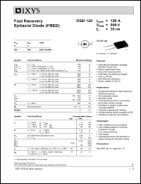 datasheet for DSEI120-06A by 