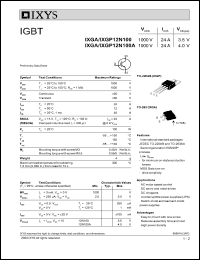 datasheet for IXGP12N100 by 