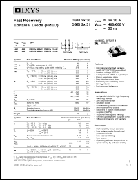 datasheet for DSEI2X31-04C by 