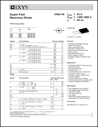 datasheet for DSDI60-16A by 