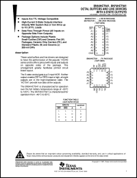 datasheet for SN54HCT541J by Texas Instruments