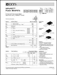 datasheet for IXFT14N100 by 