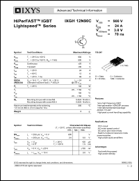 datasheet for IXGH12N90C by 