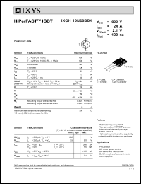 datasheet for IXGH12N60BD1 by 