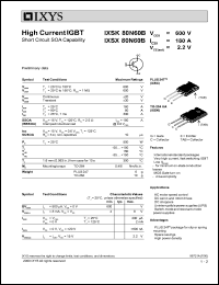 datasheet for IXSX80N60B by 