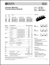 datasheet for MCC26-12IO1 by 