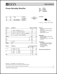 datasheet for DSS6-0045AS by 