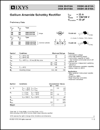 datasheet for DGSK40-018A by 