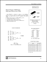 datasheet for IN74AC21N by 