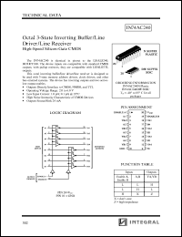 datasheet for IN74AC240DW by 