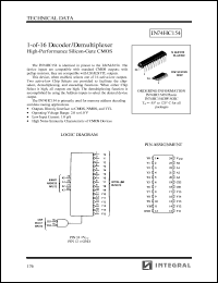 datasheet for IN74HC154DW by 