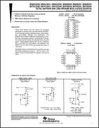 datasheet for SN74LS240DWR by Texas Instruments