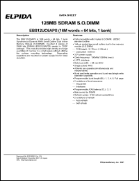 datasheet for EBS12UC6APS-80L by 