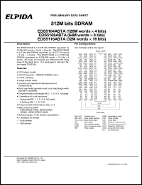 datasheet for EDS5108ABTA-6A by 