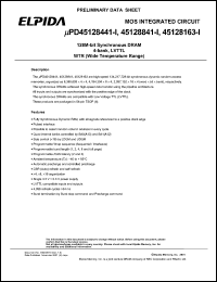 datasheet for PD45128163G5-A75LI-9JF by 