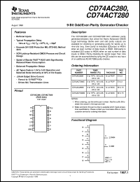 datasheet for CD54AC280F3A by Texas Instruments