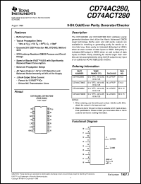 datasheet for CD74ACT280E by Texas Instruments