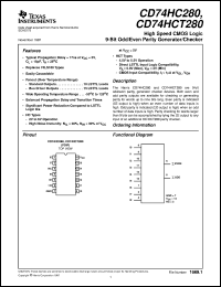 datasheet for CD74HC280E by Texas Instruments