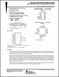 datasheet for SN54S280J by Texas Instruments
