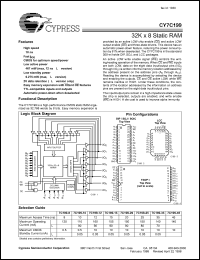 datasheet for CY7C199-8VC by Cypress Semiconductor