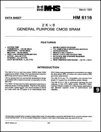 datasheet for HM1-6116L-9 by 