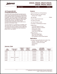 datasheet for HIN232CB-T by Intersil Corporation