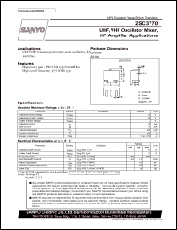 datasheet for 2SC3770 by SANYO Electric Co., Ltd.