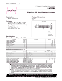 datasheet for 2SC3820 by SANYO Electric Co., Ltd.