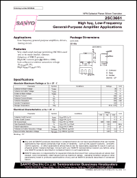 datasheet for 2SC3661 by SANYO Electric Co., Ltd.