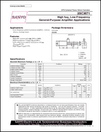 datasheet for 2SC3071 by SANYO Electric Co., Ltd.