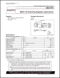 datasheet for 2SC3151 by SANYO Electric Co., Ltd.